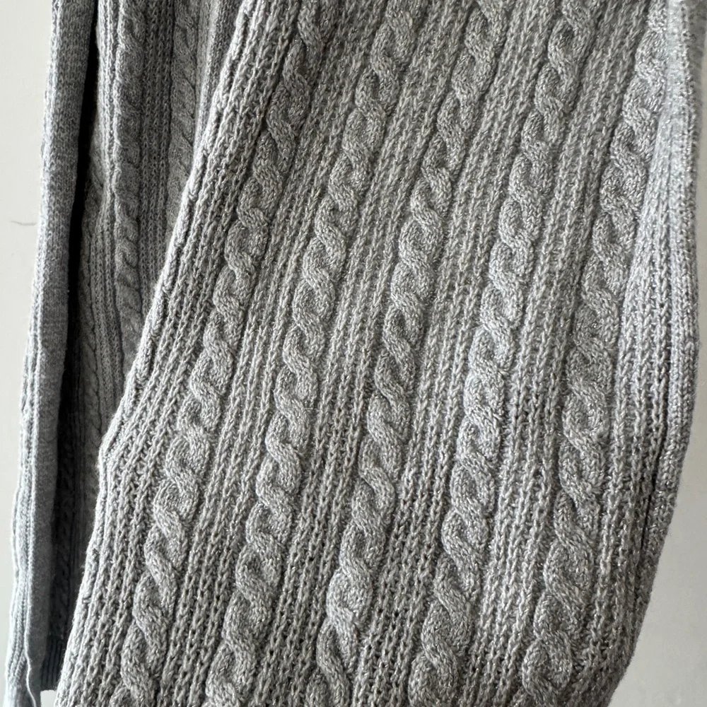 Talbots Gray‎ Super Soft Cable Knit Scarf